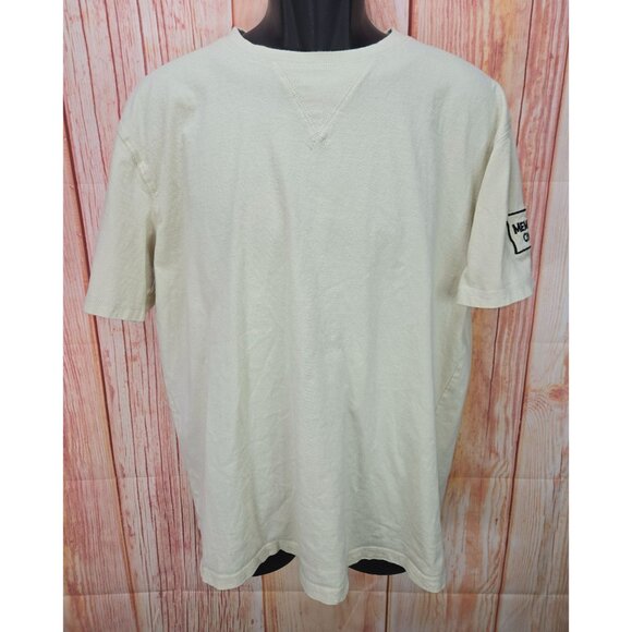 Members Only Mens Large T-Shirt Off-White Cotton Crew Neck Short Sleeve - Picture 1 of 8